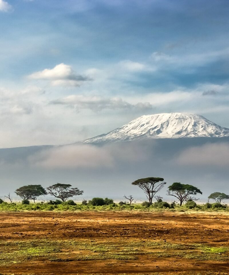 Snow-capped peak of Mount Kilimanjaro, Tanzania