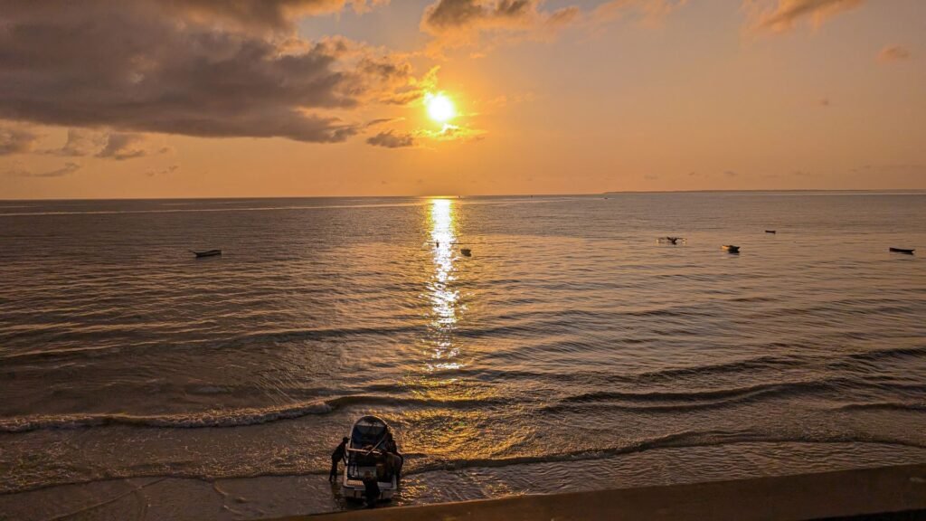 Ocean sunset in Zanzibar